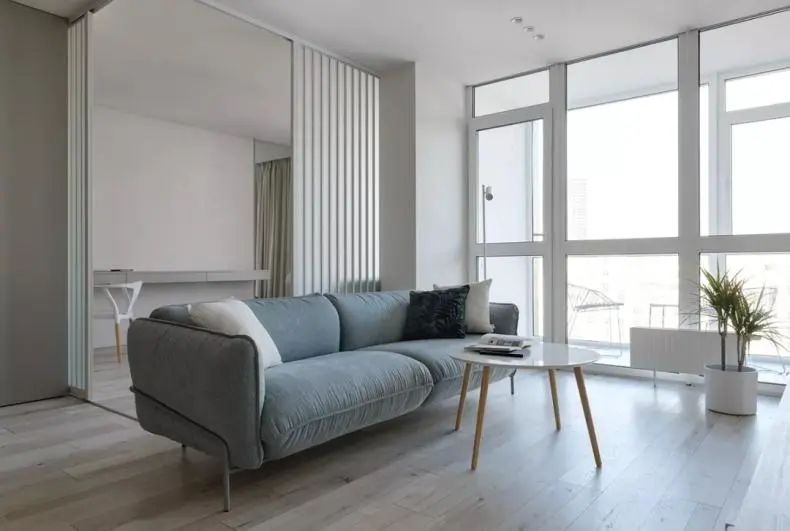 ▲53㎡现代风单身公寓，简约清新，开放式格局让家更宽敞大气！