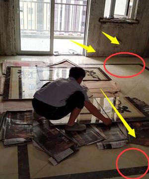 『』泥工师傅要是这么给你贴地砖,你1分钱也别给还要他赔偿!