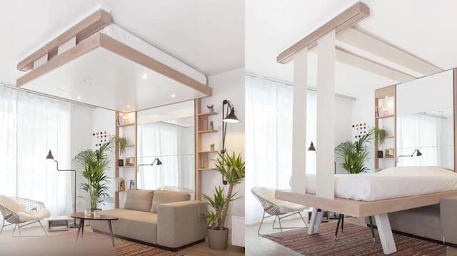 |上下床已经被淘汰了！这种床可以自由升降，卧室客厅都能同时拥有