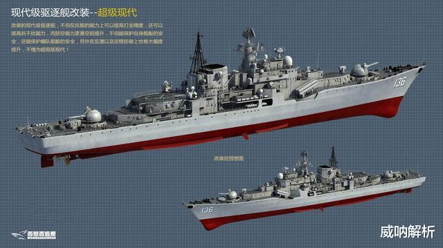 【驱逐舰】新舰陆续服役4艘现代级成昨日黄花，适当改装充当二线领舰也不错！