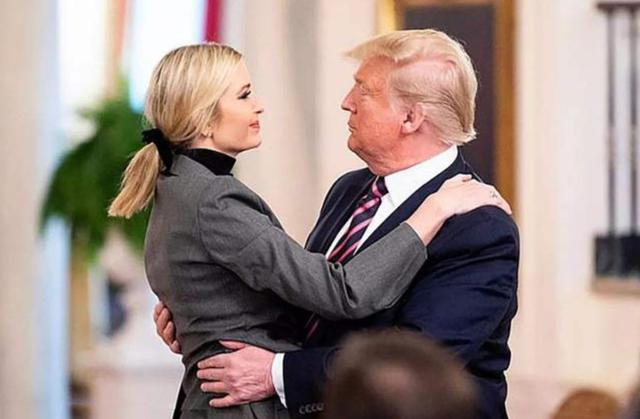 伊万卡|真急眼了！特朗普又亲又抱惹恼伊万卡，直言想动用“防狼喷雾”
