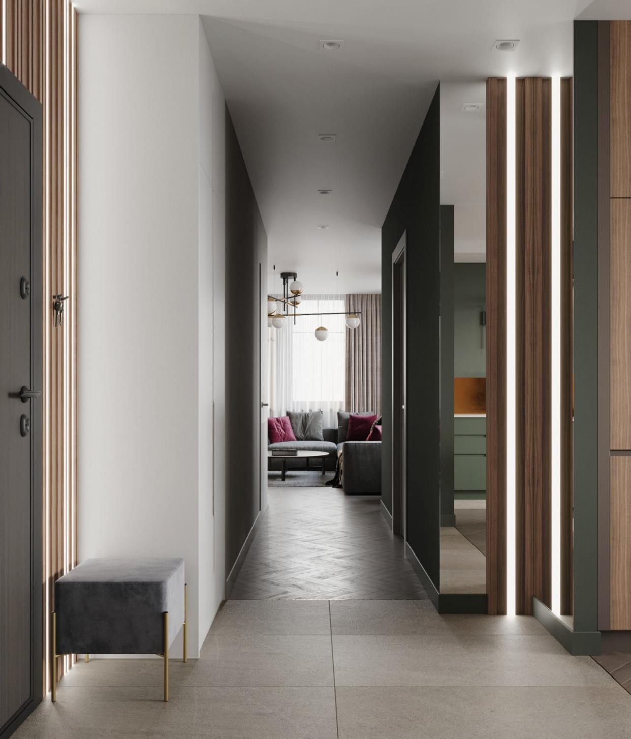 |他家仅有75㎡，以现代轻奢为风，从入户玄关开始，一路惊艳