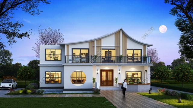 「」3套新中式农村别墅图纸，怎么可以这么美，城里人看了都心动