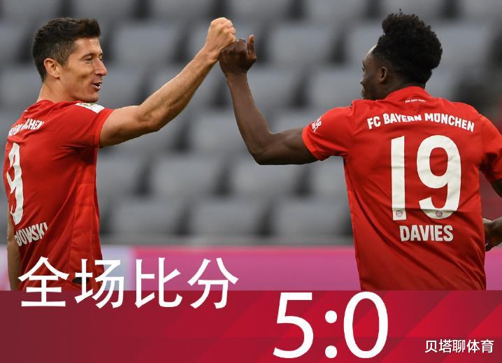 拜仁慕尼黑@5-0狂胜!他不愧是梅西克星,24岁独造2球,超远凌空打死角亮了