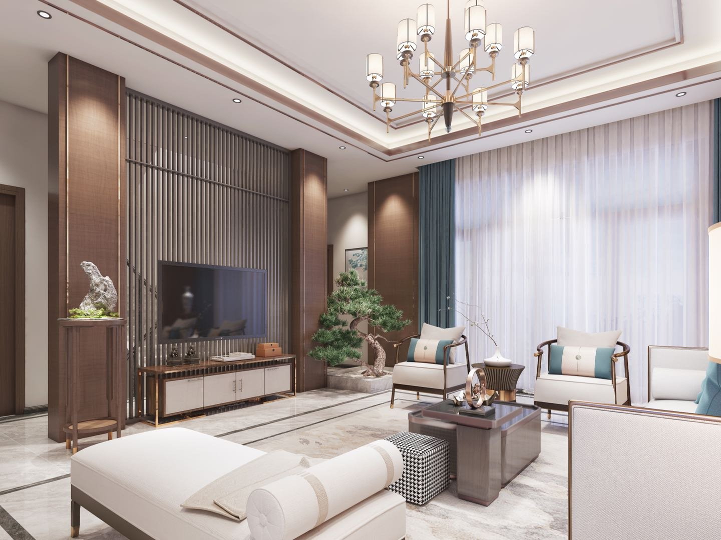 |295新中式设计，追求中式美感的同时，融汇西方文化的追求