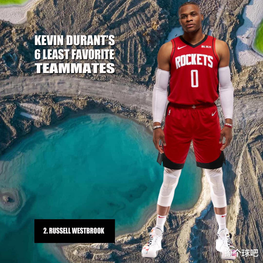 『凯文·杜兰特』美媒曝杜兰特最不喜欢的6位球员，威少第2库里第4，榜首被KD骂哭！