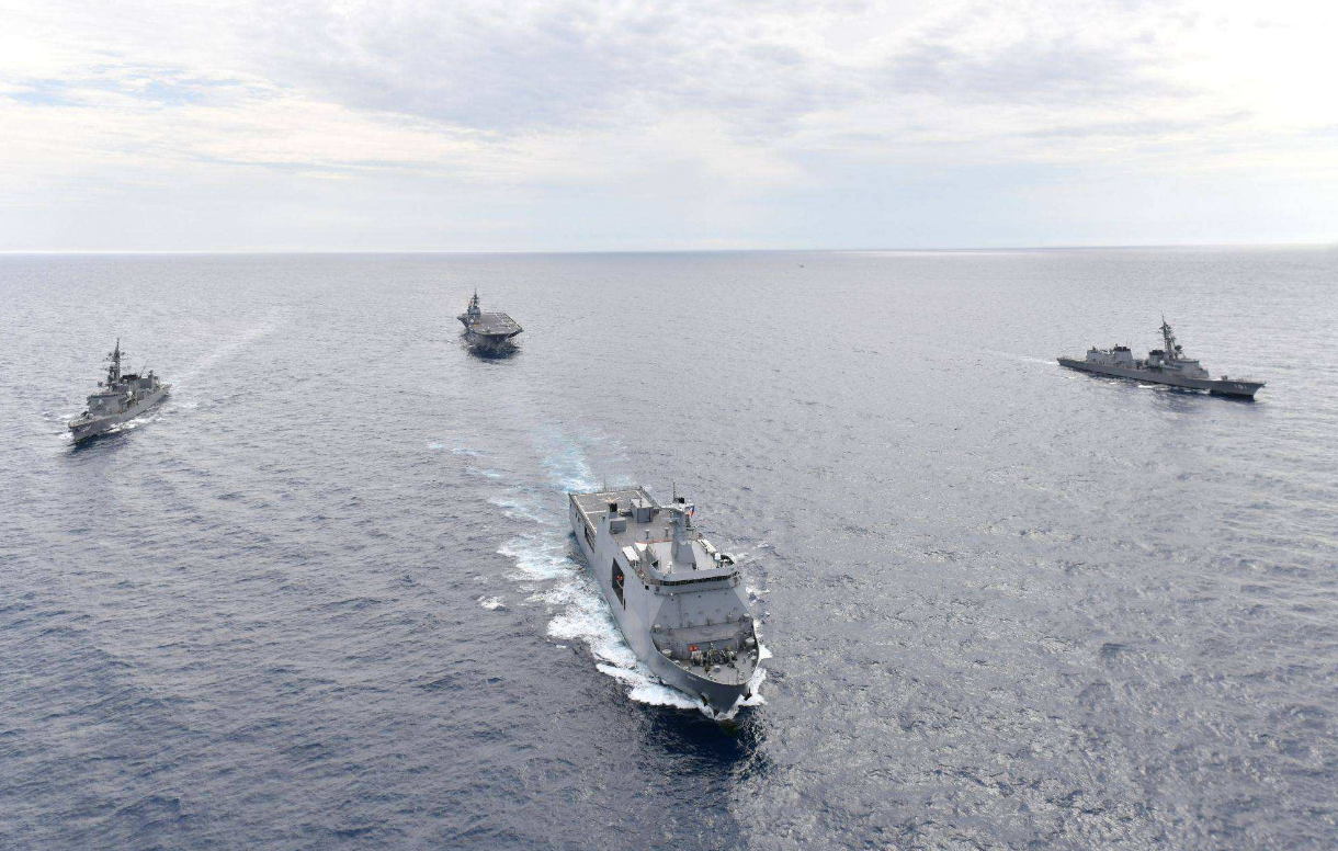 军事演习|美日澳3国联合军演，澳大利亚准航母舰队，却与中国海军发生对峙