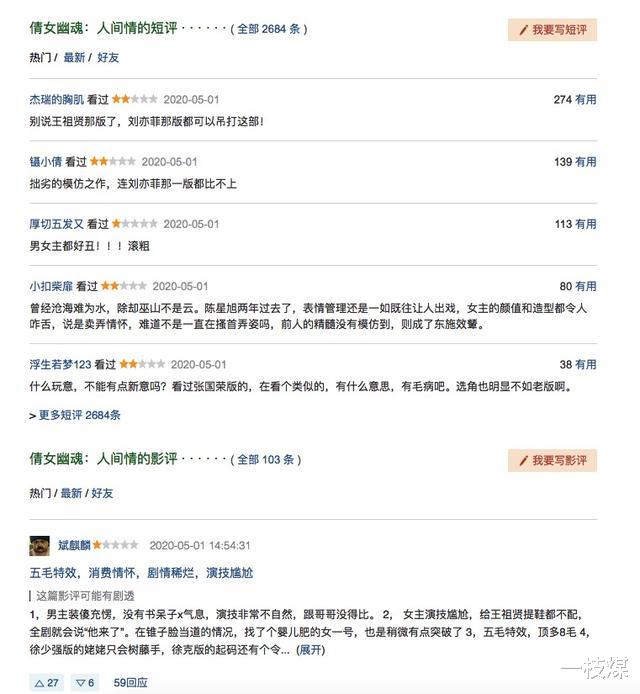 『电影』《倩女幽魂：人间情》耗资4千万，历时3年拍摄，网友却五味杂陈