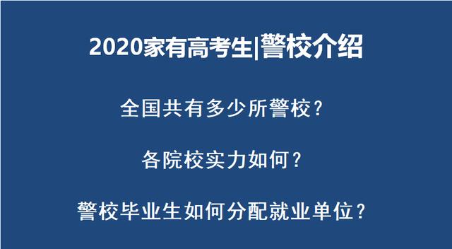 招生|2020高考|警校如何报名?毕业如何分配?