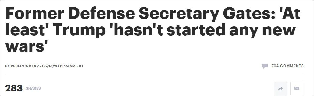 「特朗普」\特朗普不适合领导美国,但至少上台4年没发动过战争\