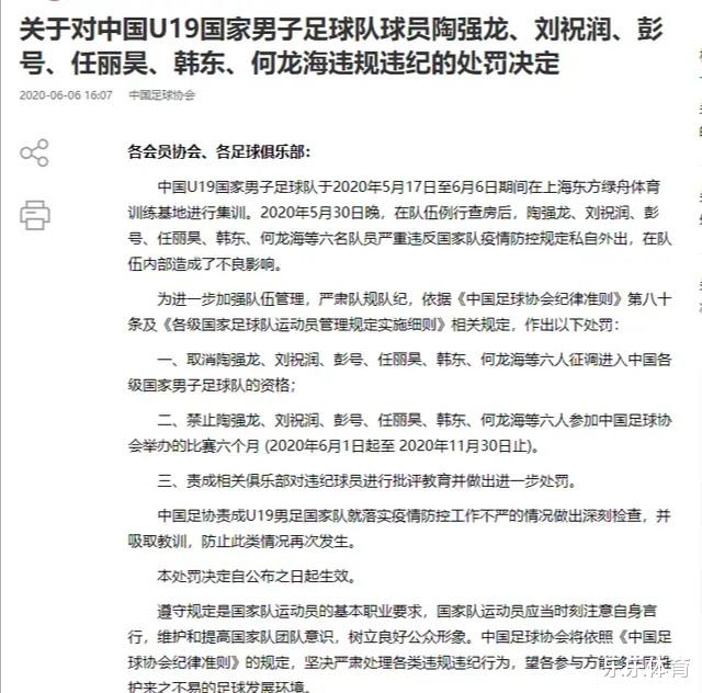 「国青」足协重罚国青犯众怒，媒体集体喊冤：罚得太重，对进军世界杯不利
