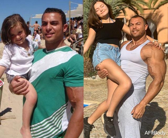 『李小龙』女儿长大了，爸爸的肌肉却没变，依然是坚实后盾