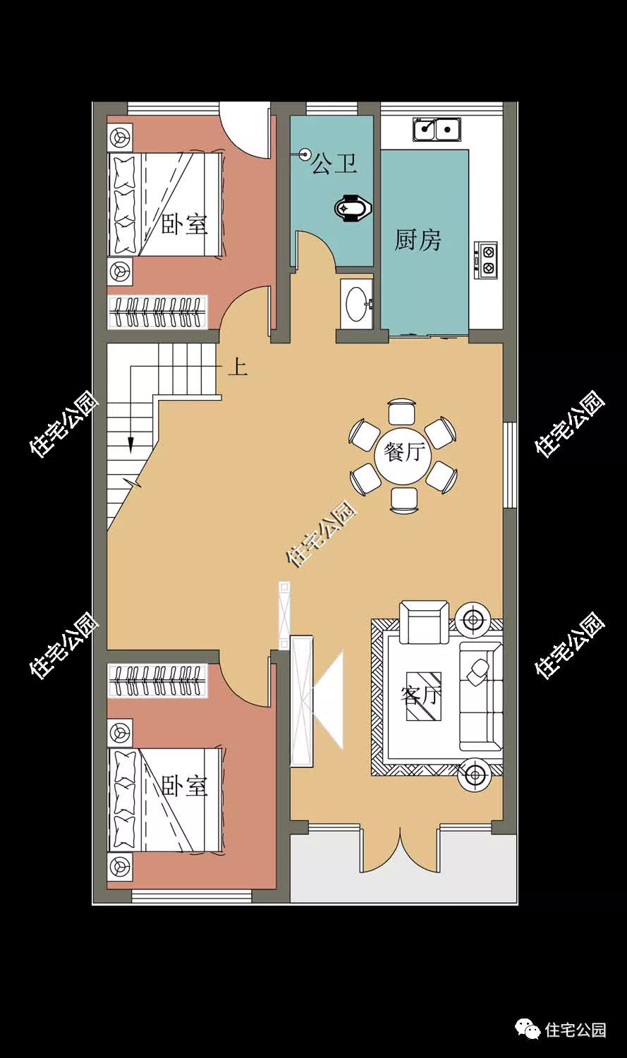 |7×14米占地101平，专属小户型的精致与典雅