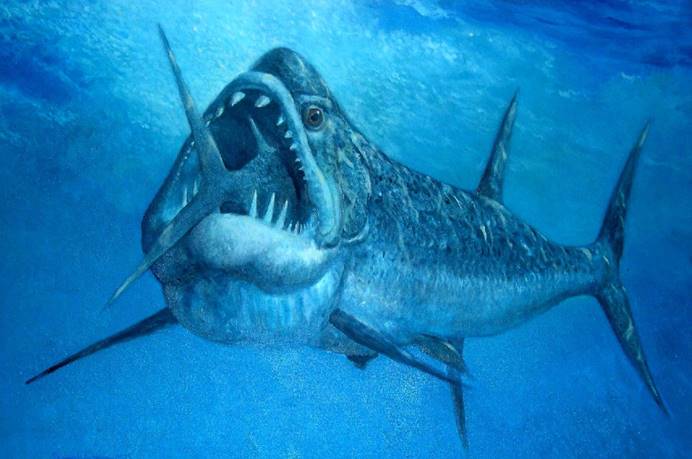化石|阿根廷发现巨型鱼类，是白垩纪最恐怖的鱼类之一，牙齿跟针那么尖