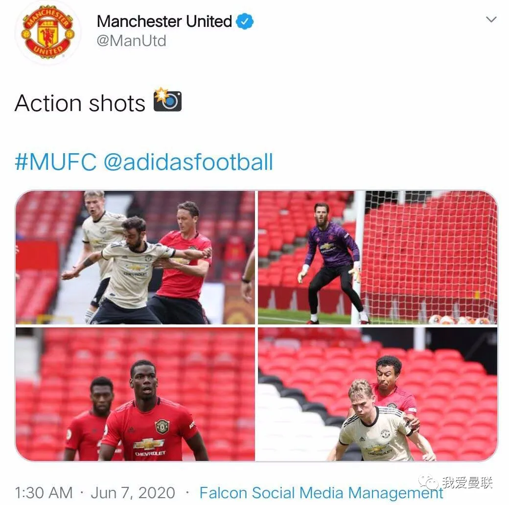 『曼联』曼联队内热身赛4-4！B费2传2射博格巴2传1射，红魔新7号亮相