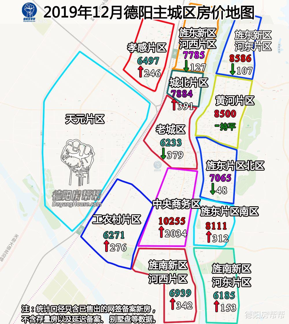 德阳楼市12月房价地图 单个片区均价首次破万！