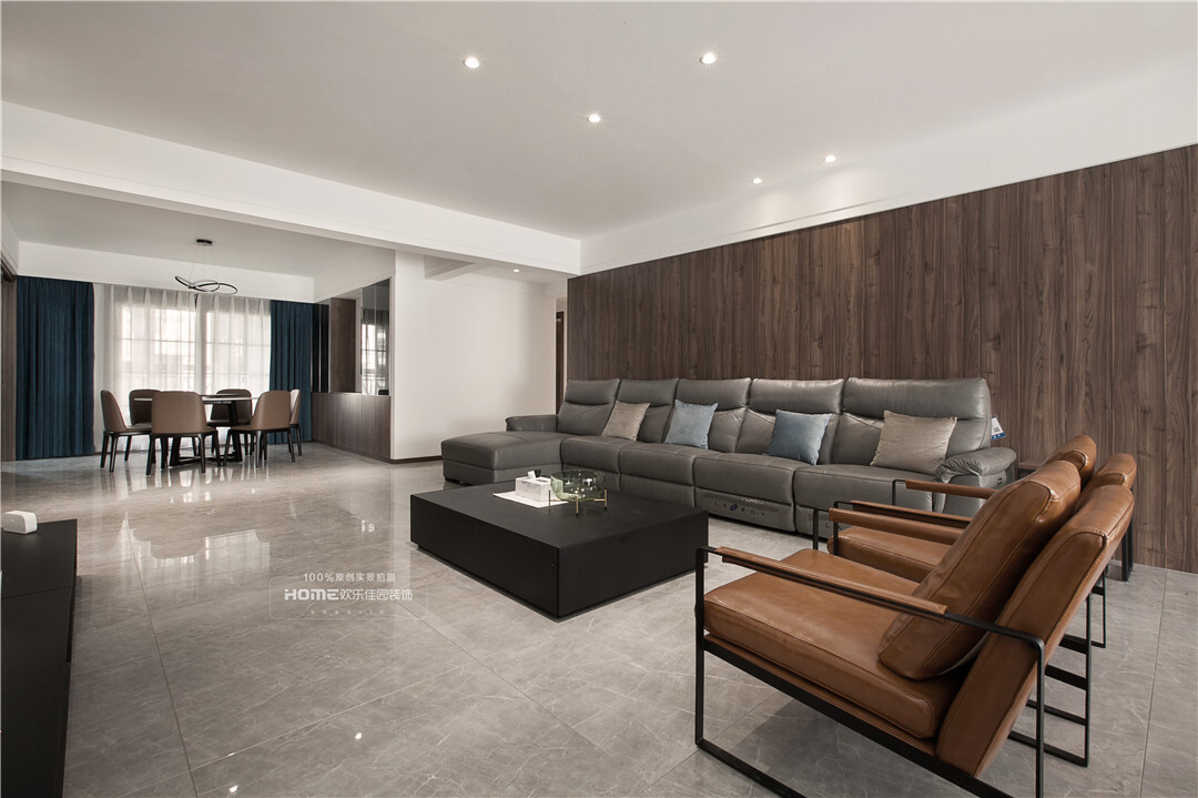 |180平现代简约风,简练稳重,追求自然惬意