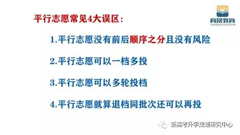 『平行志愿』志愿填报,一定要避开的雷区!!