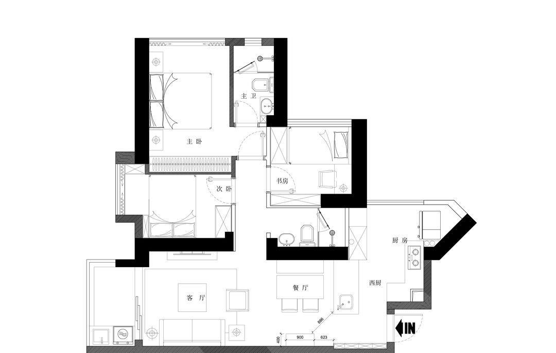 热水器@89㎡，不做吊顶不做背景墙，反而更耐看，晒晒
