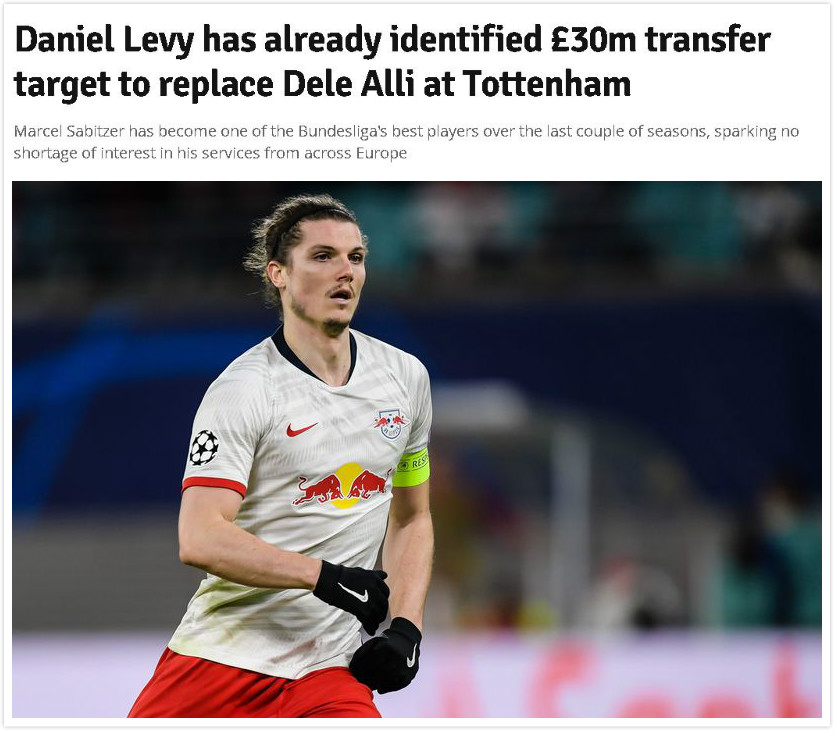 热刺|英媒：热刺领跑竞争萨比策 球员身价3000万 是穆里尼奥喜欢的中场硬汉