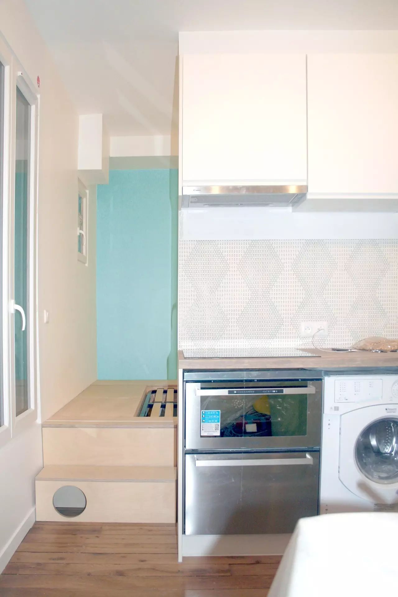 「」30平小宅，一分为二，储物全都上墙，客厅大，卧房也宽敞！