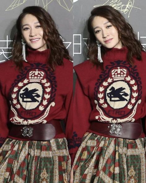 穿衣搭配|李小冉这是啥造型,波浪卷搭配老气裙子,不过身材比例很正