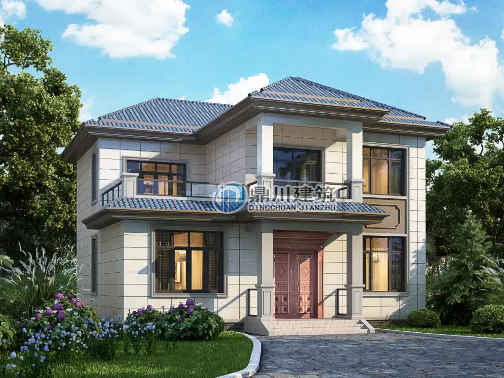 |11×11米，造价25万二层农村别墅，实用性价比高，拿回家立马盖