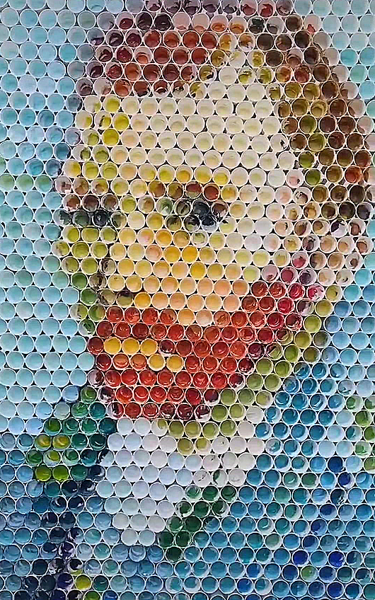 「」美术生用纸杯来画梵高,成品一出:艺术大家