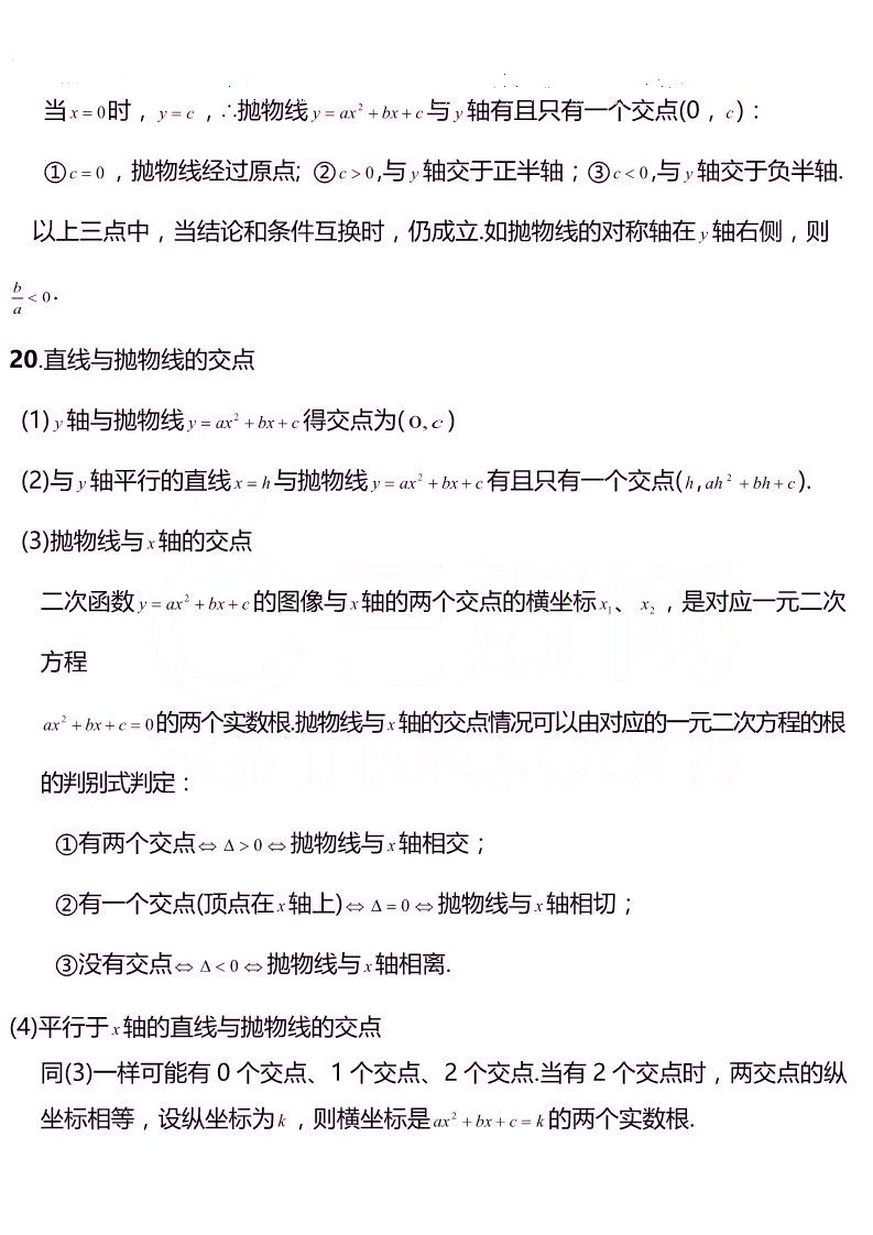 初中数学▲【初中数学】2020中考复习专题之知识点分类总结，超齐全！