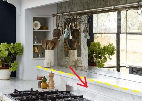 |外国点子就是多，燃气灶前内凹20公分做壁龛，再多东西也放得下