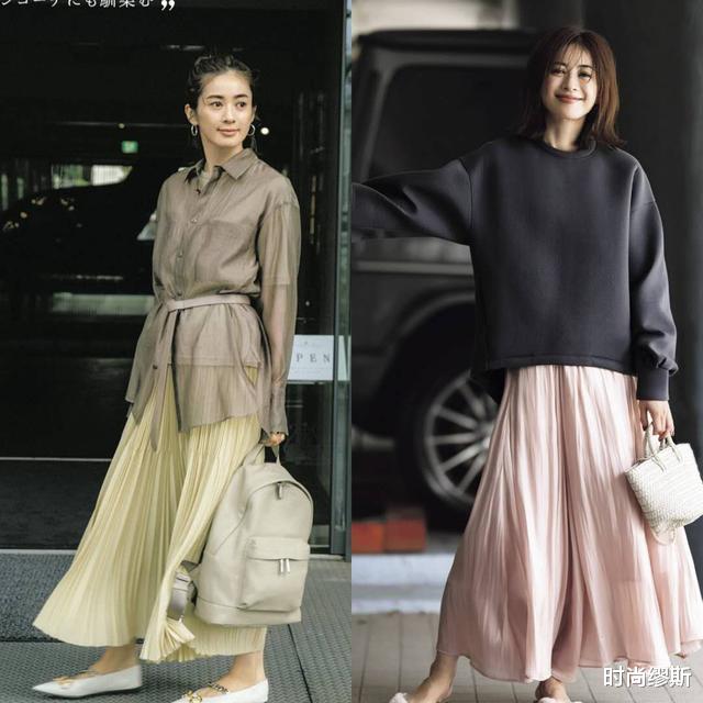 穿衣搭配|适合职场女性的秋季穿搭：“中长衫+半身裙”搭配法，优雅不过时