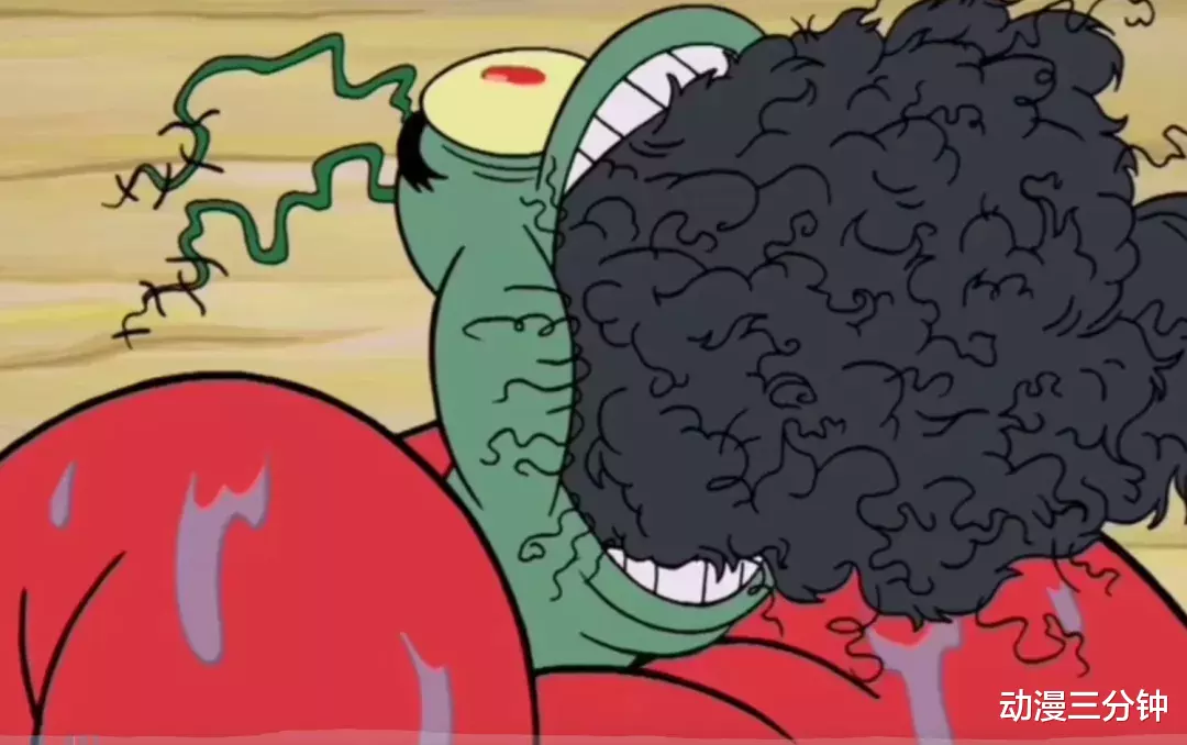 「痞老板」海绵宝宝中痞老板吃了一嘴的胡渣，北方人管它叫“髯“