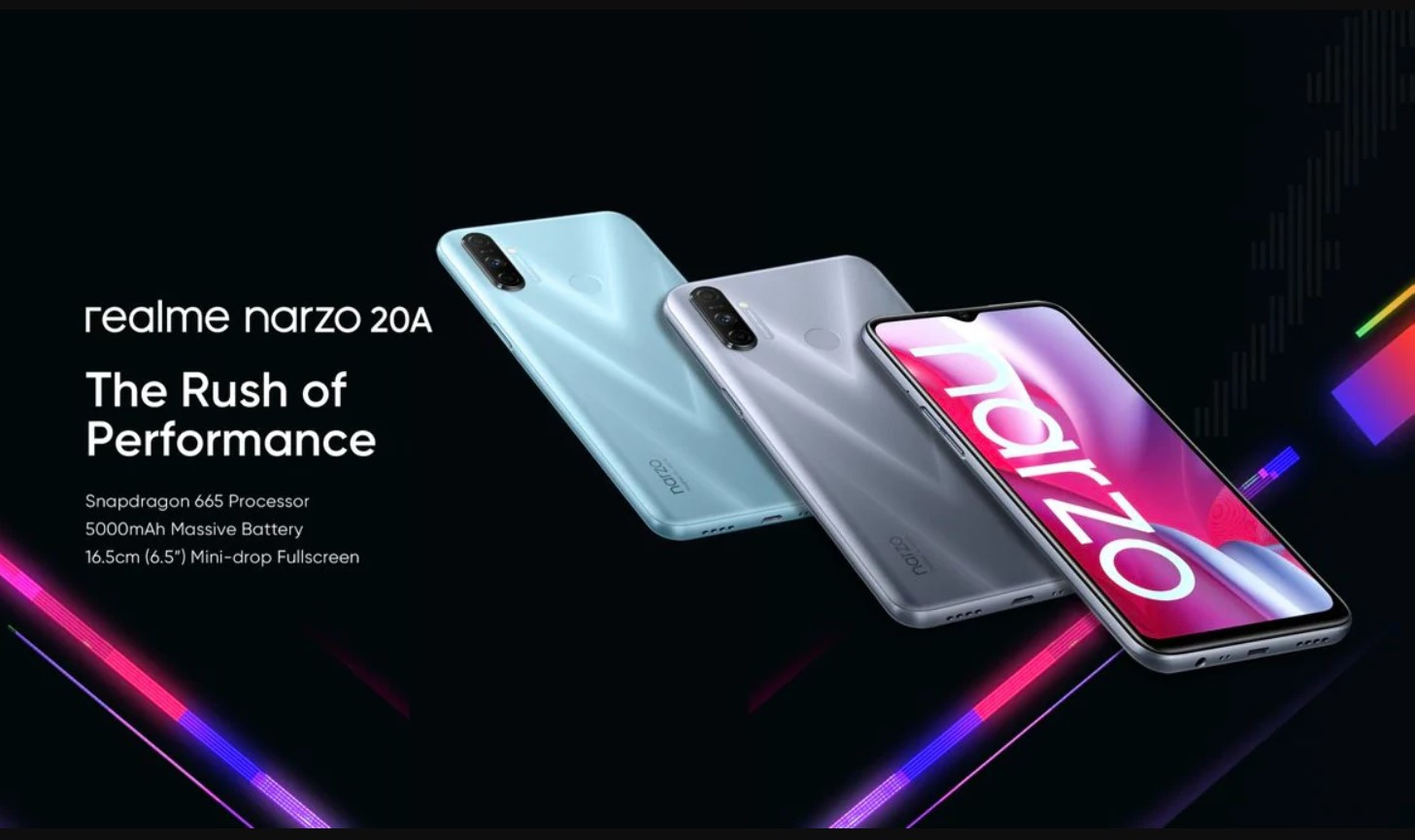 realme|realme narzo 20 Pro印度发布：下放65W闪充