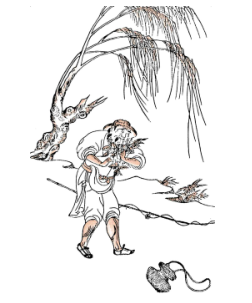 『寇先』中国神妖大全之《寇先》: 寇先常戴着帽子，束着带子，以钓鱼为生