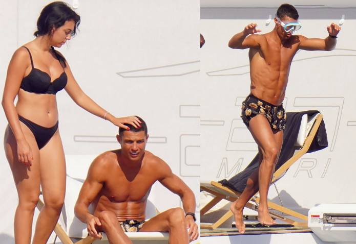 C罗|C罗欧冠出局高调度假，5000万豪华游艇又出海！6块腹肌享日光浴