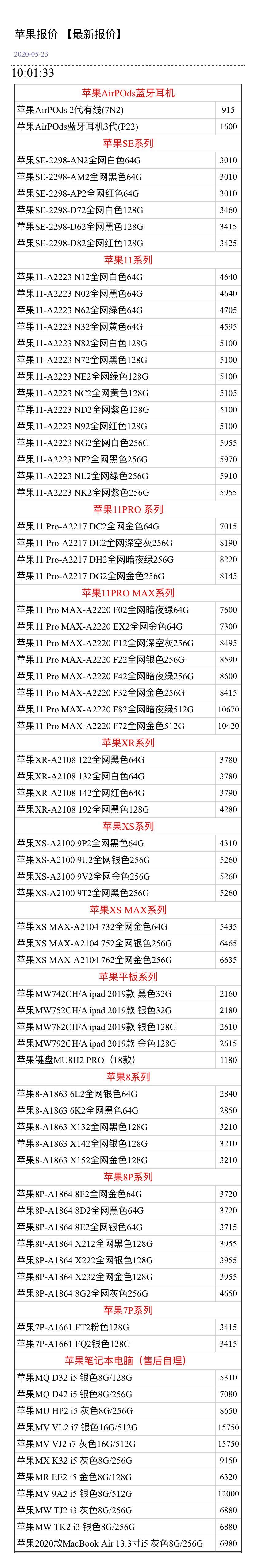 『』5月23日手机报价，看你手机买贵没有