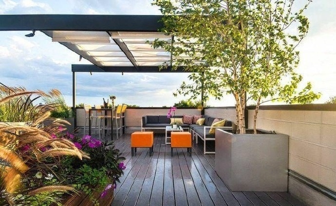 「」13个“露台花园”景观设计,谁说顶楼房不好,送个露台它不香吗?