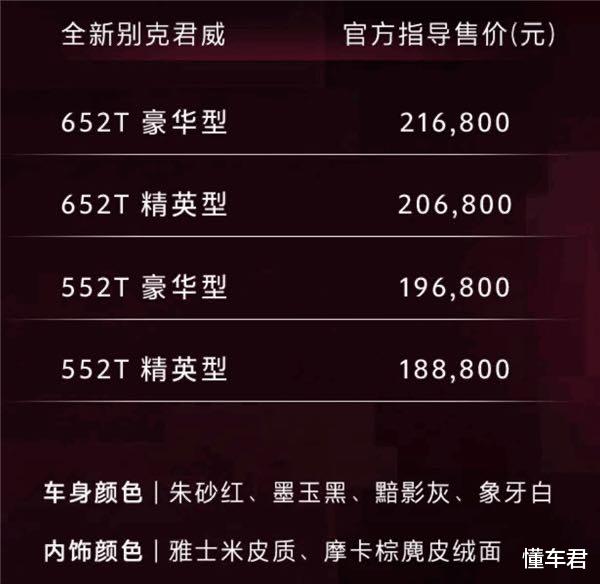 别克君威|新款君威正式上市,内饰动力配置大变样,为了销量真的拼了