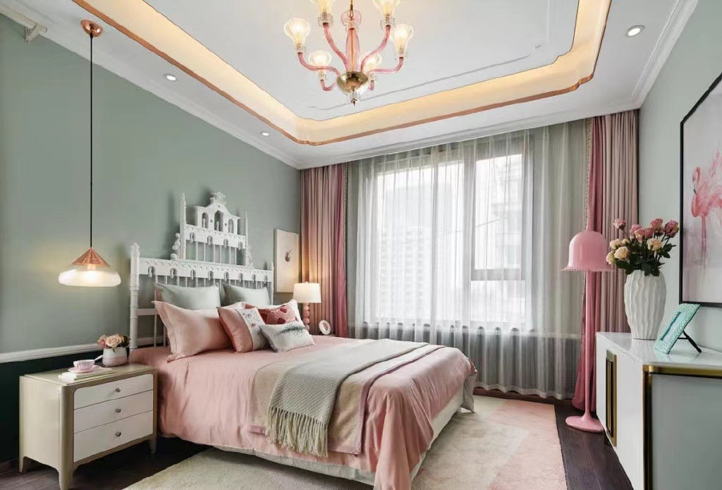 |晒晒姨妈家新中式大平层豪宅，卧室造景仿佛梦回大清，有钱真好