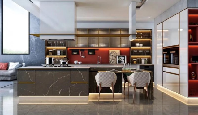 |极简开放式厨房设计，这才叫顶级！