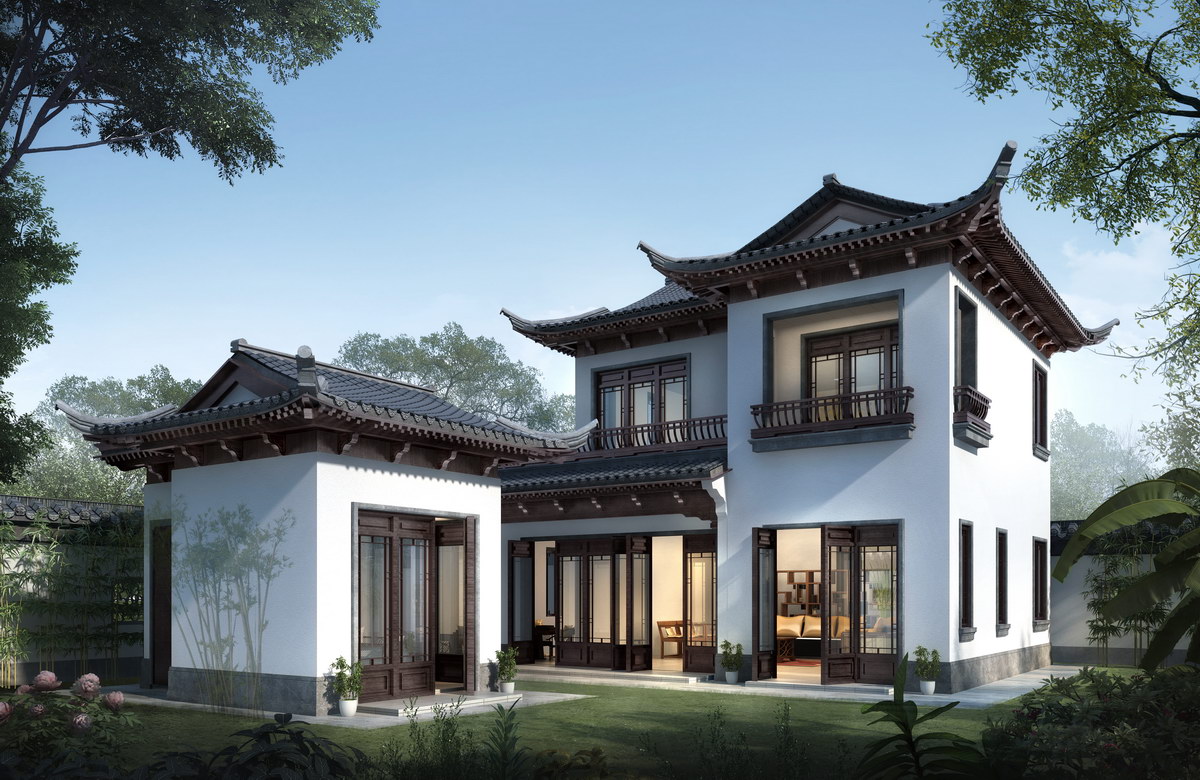 「」乡村别墅设计丨中式院子，东方庭院之美