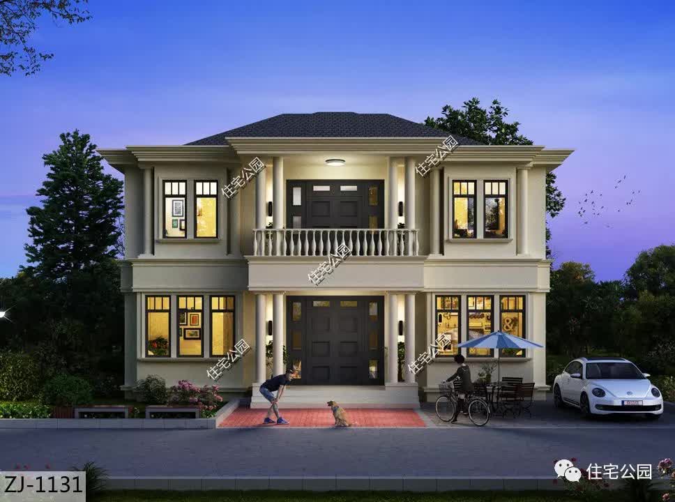 |30套经典农村法式风格户型图，带效果平面展示