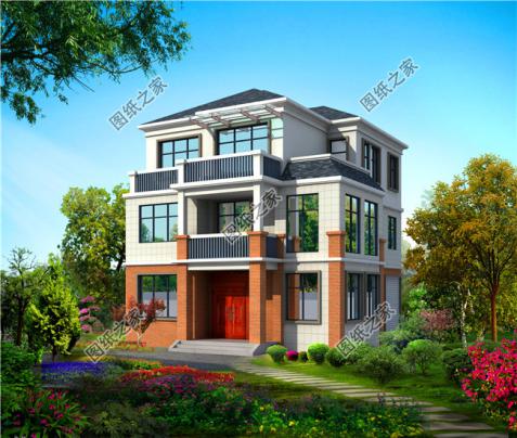 |农村10x12米三层自建房设计图给你备好了，是土豪的点进来