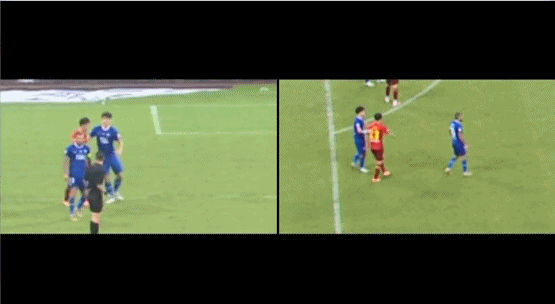 任航|中超又一恶意犯规！前国脚故意打人被红牌罚下，离场时还推了队友