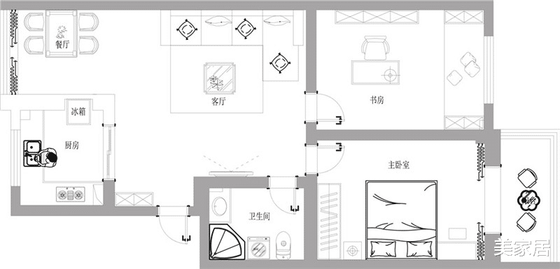 「」90平方房子装修，两室两厅北欧风格装修！看着就舒坦，又大又亮