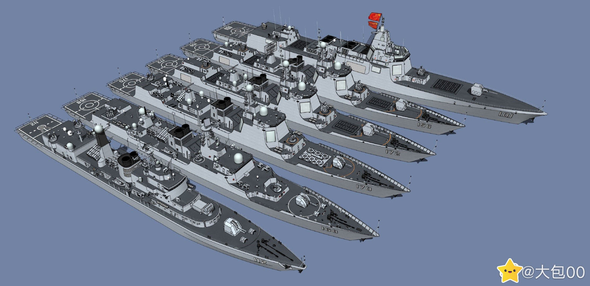 052D|刚刚，第8艘055、第25艘052D同时下水，我海军盾舰达到39艘！