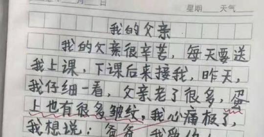 浙江省|小学生“奇葩作文”走红,老师脸红批复:家长不能啥东西都给娃看