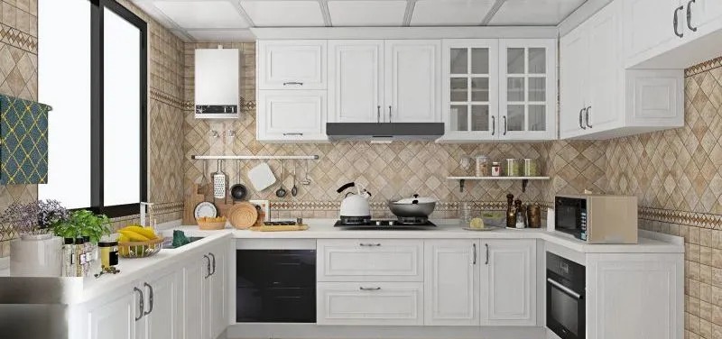 「」厨房空间装修有技巧，橱柜灶具灯光这样搭配，谁不眼红