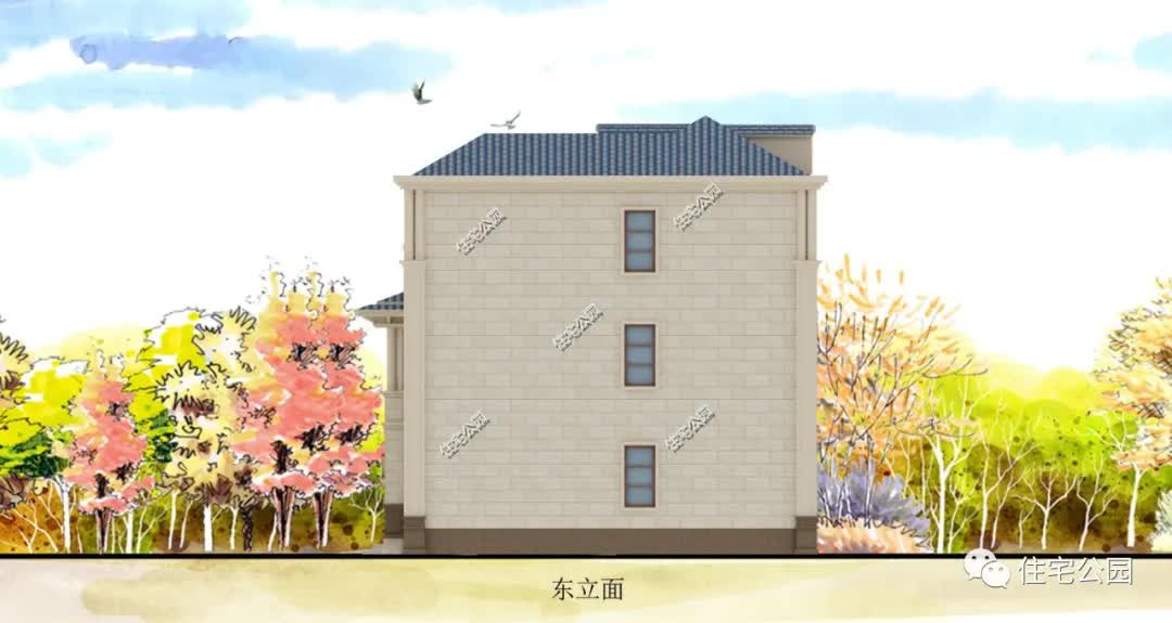 |室内电梯+挑空客厅,13×11米高品质欧式别墅