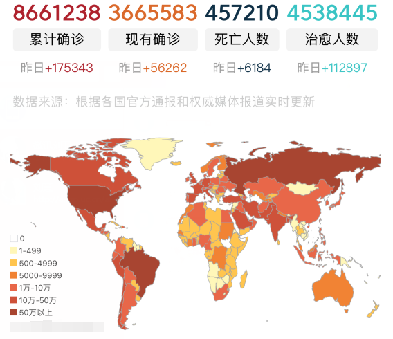 【美国】北京时间6月20日10时，美国疫情疯狂爆发：恐怖纪录再次刷新！